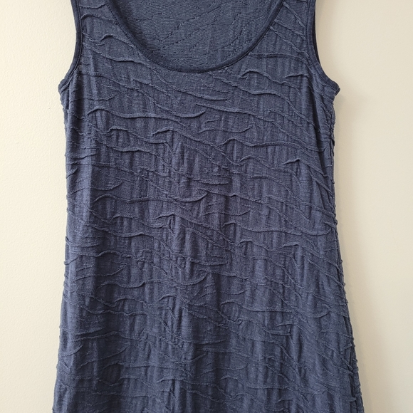 Indigo Blue Organic Cotton Wave Tank Dress Size S,  Toad & Co - Picture 8 of 10
